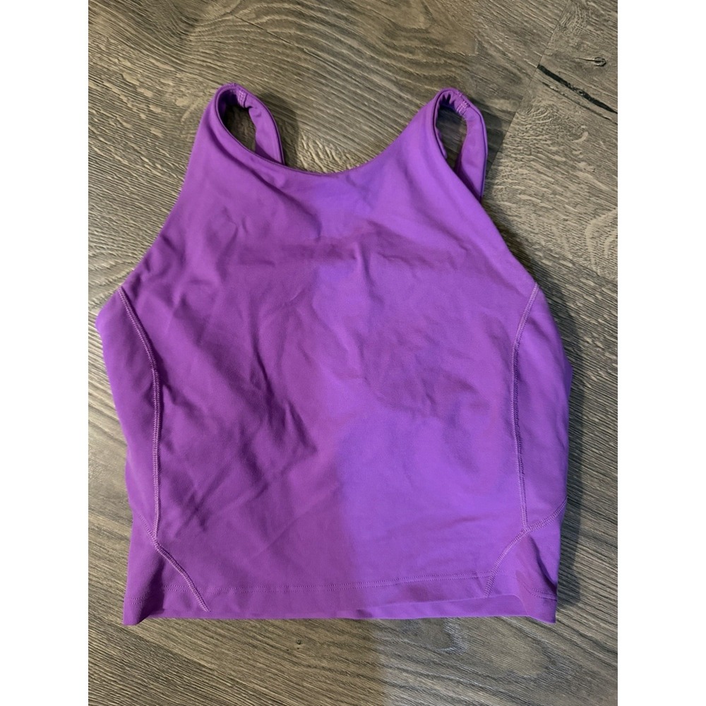 Lululemon Align High Neck Tank Crop Nulu Size 4 Moonlit Magenta 75774